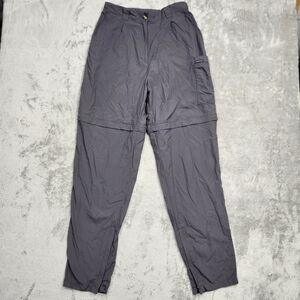 Exofficio womens Convertible Cargo Zip Off Gray Pants Shorts size 10 100% Nylon